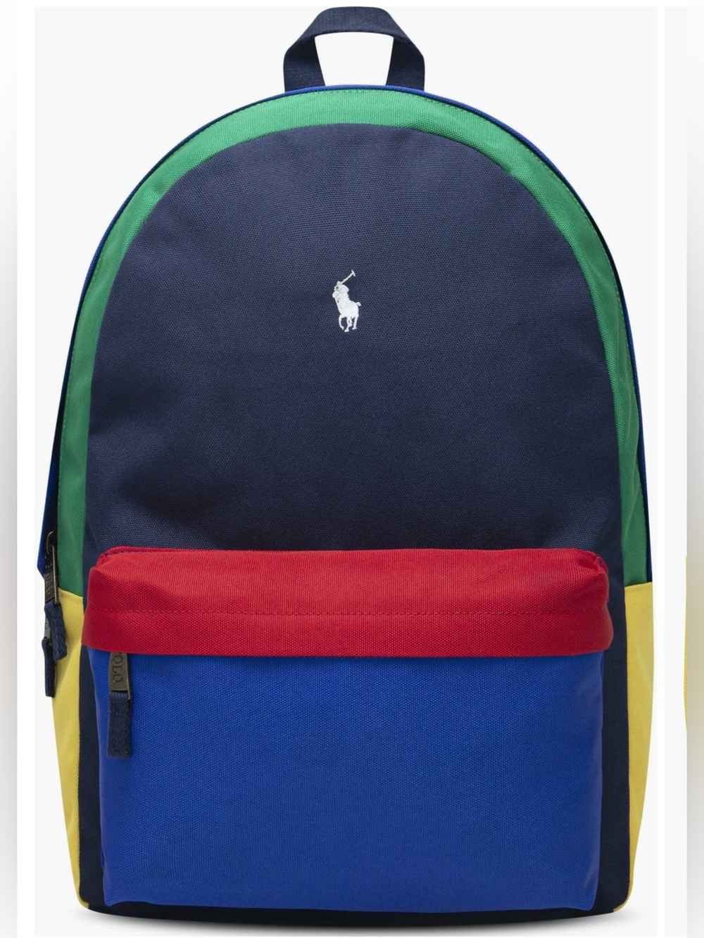 NWT POLO Ralph Lauren Multi Color Block Pony Adjustable Backpack
